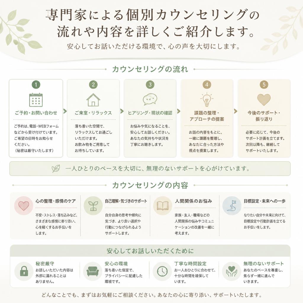 個別カウンセリングのご紹介