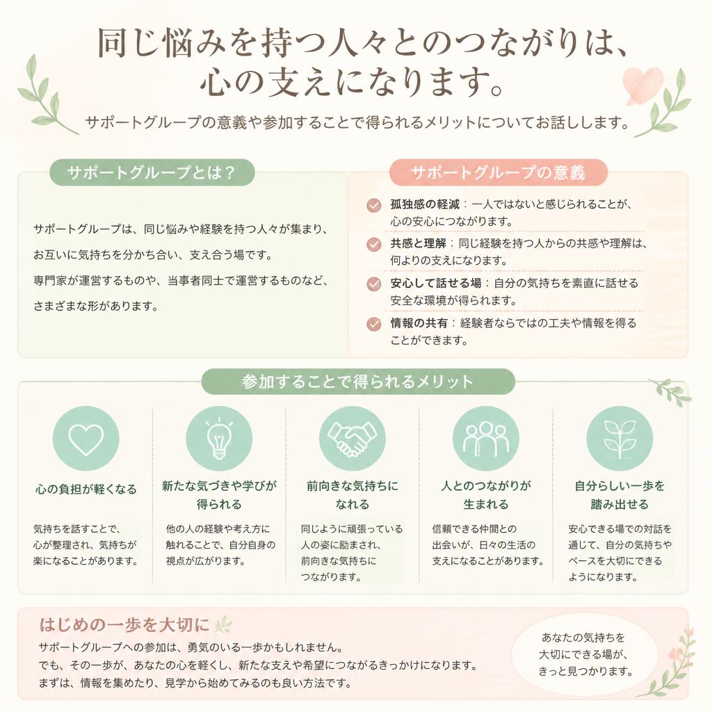 サポートグループのメリット